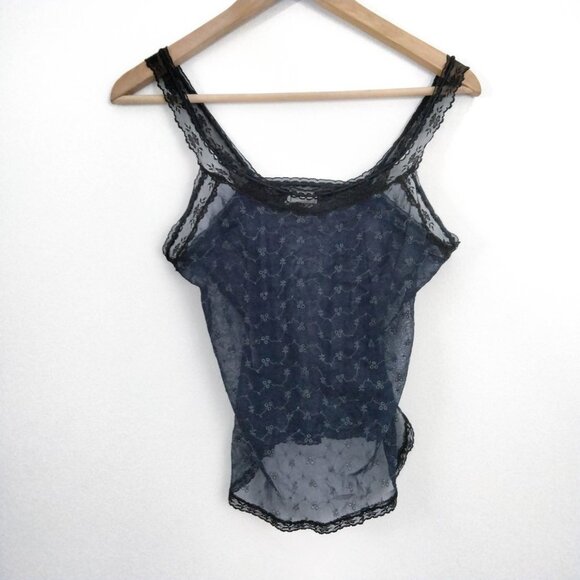 Vintage Christian Dior Floral Mesh Camisole Medium - Picture 1 of 8